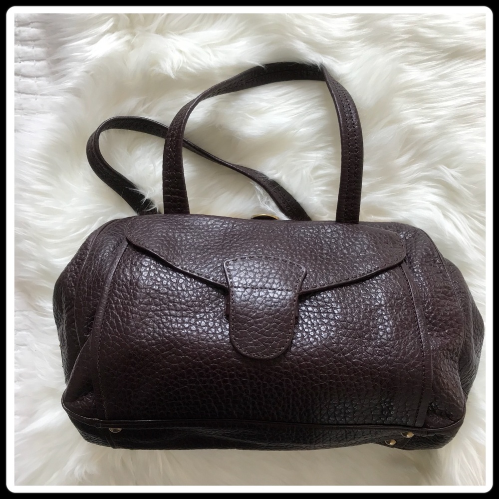 Prada burgandy doctor's leather bag